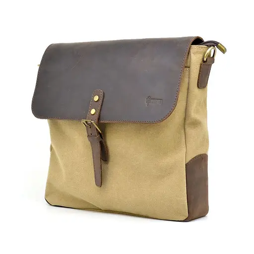 Кожаная мужская сумка через плечо TARWA 30х32х7.5 см sum0025859 - фото 1