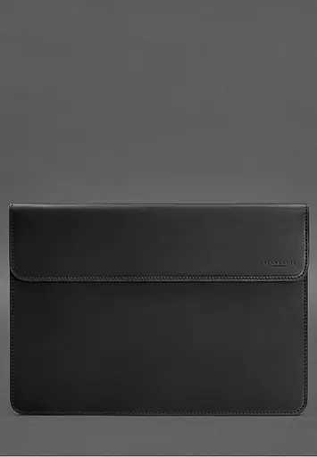 Шкіряний чохол-конверт BlankNote на магнітах для MacBook 15-16 дюйм Чорний Crazy Horse - фото 2