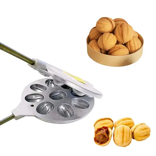 Горішниця форма для випікання великих горішків з начинкою (9 половинок великих горіхів), Ласунка 81679 - фото 1