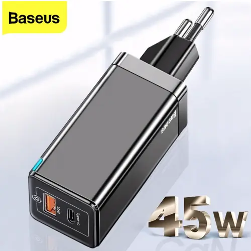 Мережевий зарядний пристрій Baseus GaN2 Q.Charger C+C 45W With Mini Cable Type-C toType-C 60W White CCGAN-M02 - фото 5