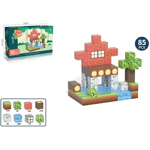 Магнітні блоки My World блоки 2.0 см 85 ел. (CJ-4832564) - фото 1