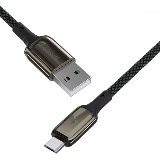 Кабель Proove Dense Metal USB-A to Micro-USB 1m Black (CCDM20001301) [130312] - фото 3