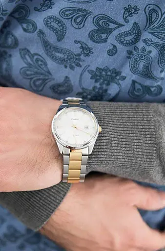 Часы наручные мужские стальные кварцевые оригинал Япония Casio MTP-1302SG-7AVEF (модуль №2784) - фото 7