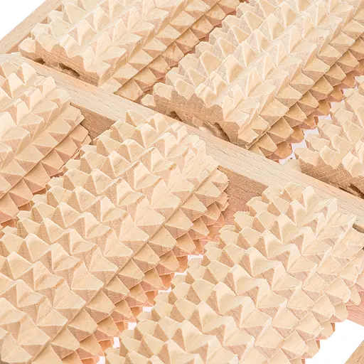 Массажер для ног деревянный зубчатый на 6 роликов 28.5х18х5 см, Woodly 84166 - фото 8