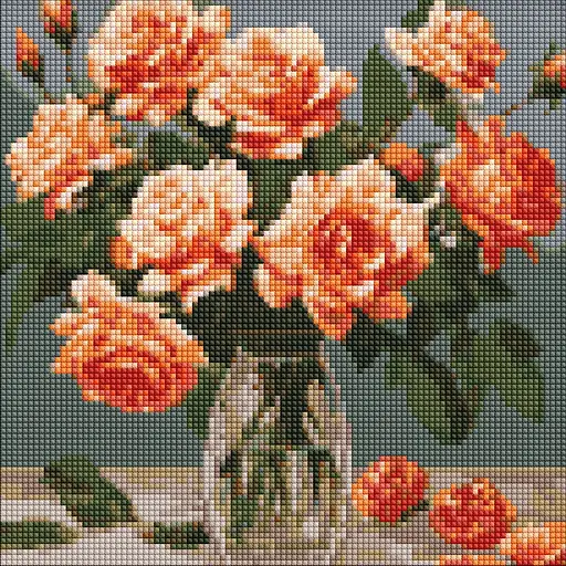 Набор с алмазной мозаикой Изящный букет AMO7887, 30x30 см