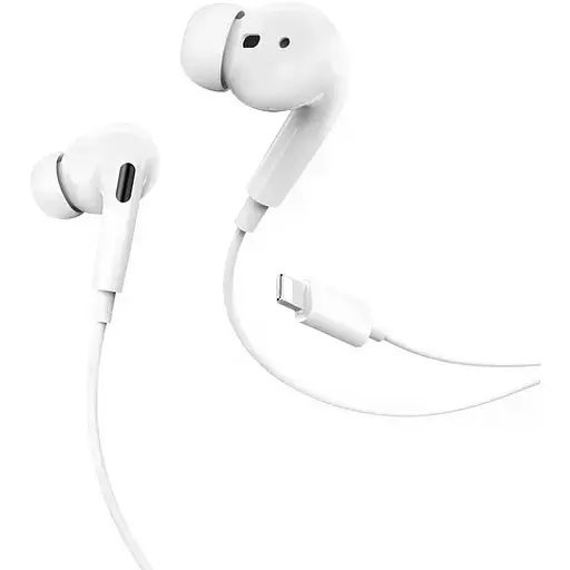 Навушники Hoco M1 Pro Original series earphones for Lightning білі - фото 1