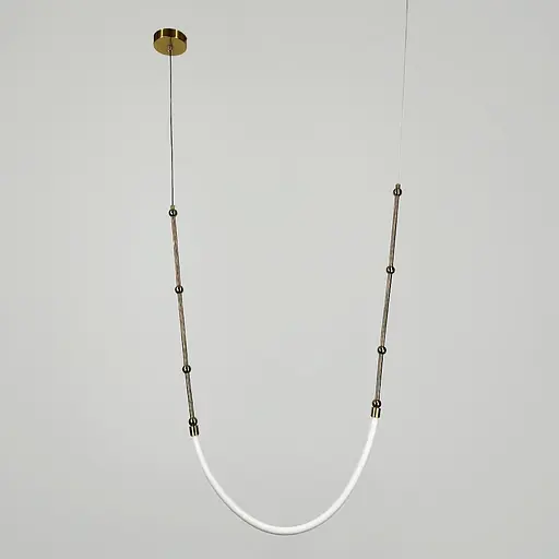 Дизайнерський підвіс LEDA у латунному корпусі 200 см | Line F | Арт. A99-950*2000-1 AB - фото 2