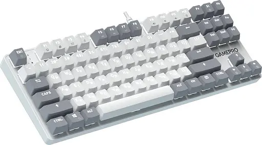 Клавіатура дротова GamePro Genesis Metallic Outemu Red Swithes USB White (MK110W) - фото 3