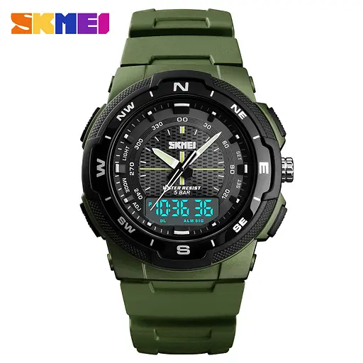 Наручний годинник чоловічий 1454AG Army Green Skmei acs0030737 - фото 2