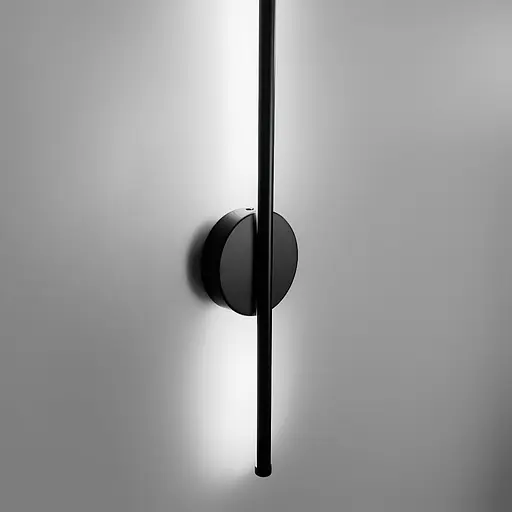 Видовжене чорне LED бра 90 см Арт. W 007/900 BK Line F - фото 5