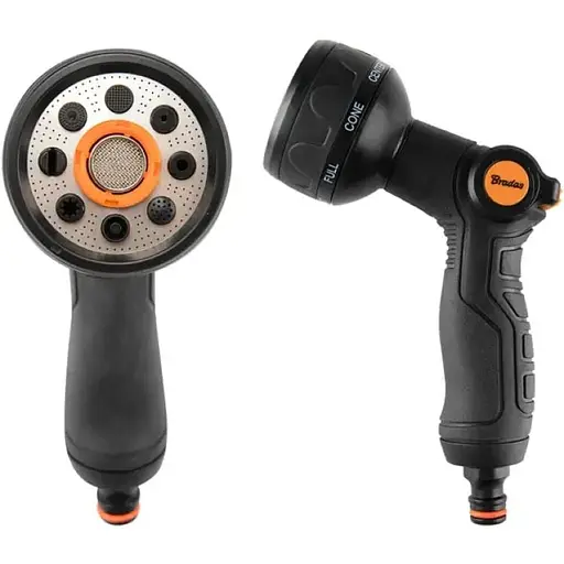 Пістолет для поливу Bradas 8-функціональний SMOOTH CONTROL, BLACK LINE (ECO-2054) - фото 1