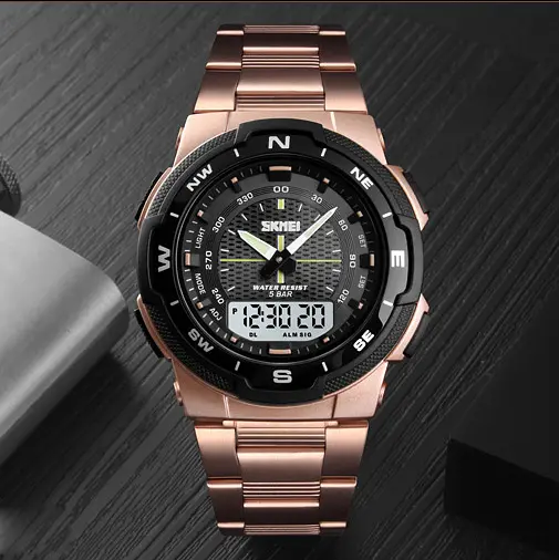 Наручний годинник чоловічий 1370RG Rose Gold Skmei acs0030786 - фото 4