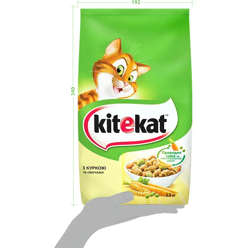Сухой корм для кошек Kitekat курица с овощами 1.8 кг - фото 7