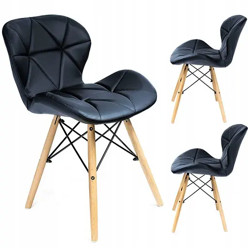 Кресло Jumi Scandinavian Design эко-кожа черный - фото 2