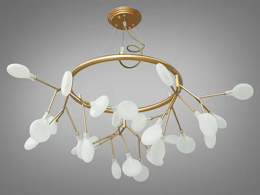 Футуристична, довершена, неймовірно вишукана люстра "Світлячок", 27 плаф - фото 2