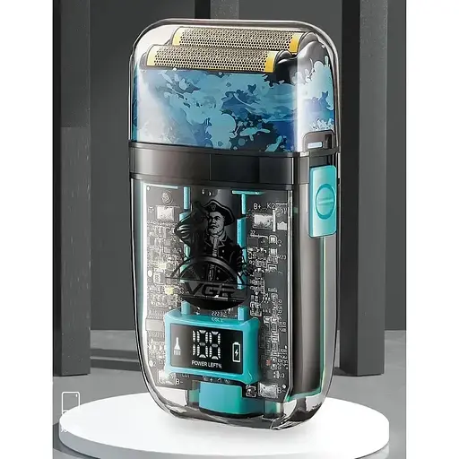 Электробритва VGR V-352 шейвер, двойное лезвие, IPX5, LED Display - фото 5