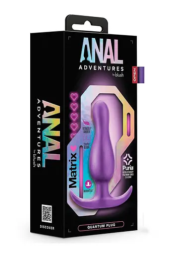 Анальная пробка Anal Adventures Matrix Quantum Plug 8.9 см (фиолетовый) - фото 5