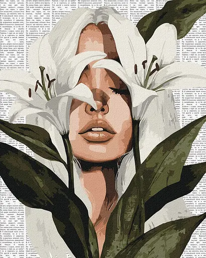 Набор для рисования по номерам "Барвиста поезія: Лілії" Ideyka 40х50 см КНО8614