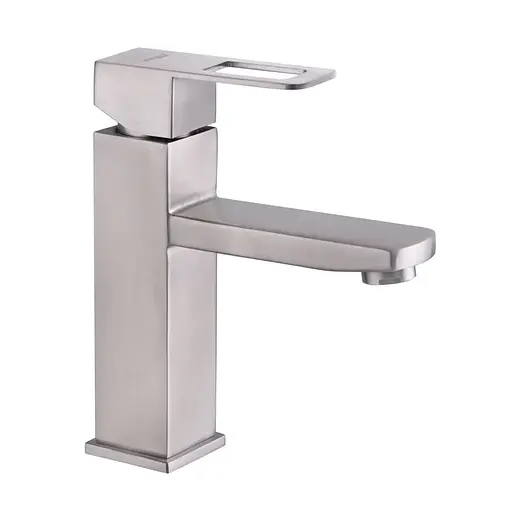 Смеситель для умывальника Mixxus FIT-001 SS2818 Нержавеющая сталь - фото 1