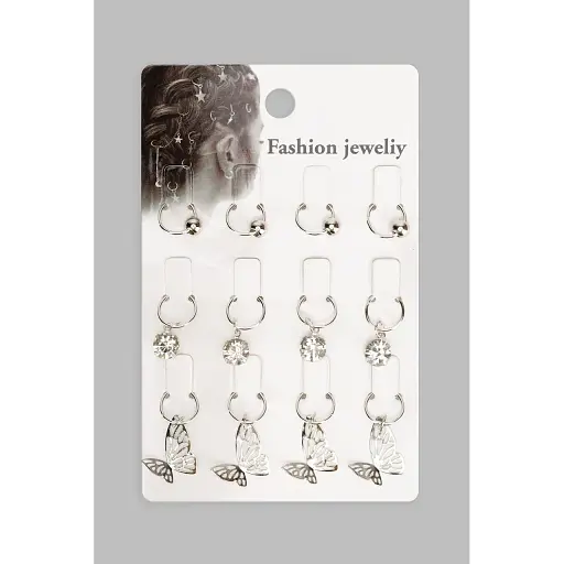 Кільця для волосся 1-11-18 12 шт Різнокольоровий (2000990730091A) - фото 1