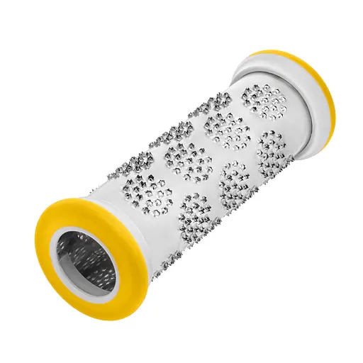 Тертка для сиру з неіржавкої сталі 16.5 см Жовтогарячий, Kitchen Master Помаранчевий 86761 - фото 1