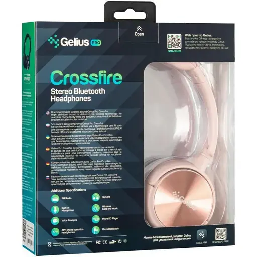 Навушники з мікрофоном Gelius Pro Crossfire GP HP-007 Pink - фото 4
