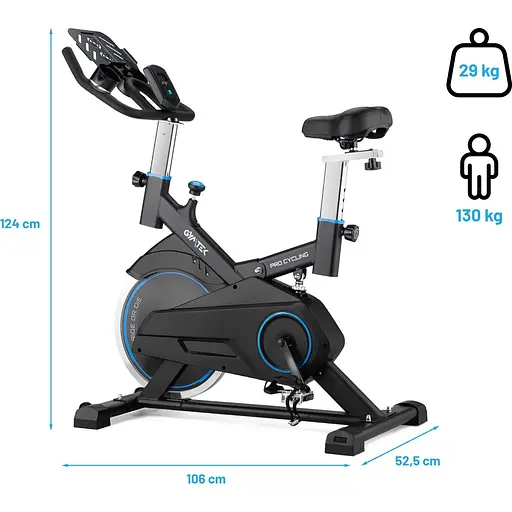 Спінбайк Gymtek XS1000 синій - фото 8