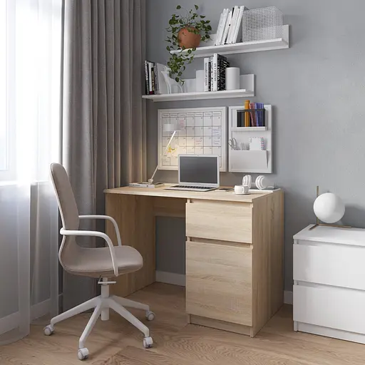 Компьютерный стол Vays R-18, письменный с тумбой справа, без ручек, ЛДСП, 100×60×75 см - для дома и офиса - фото 7