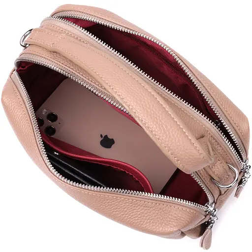 Прямоугольная сумка для женщин Vintage на два отделения из натуральной кожи 22х13х11 см sum0028995 - фото 7