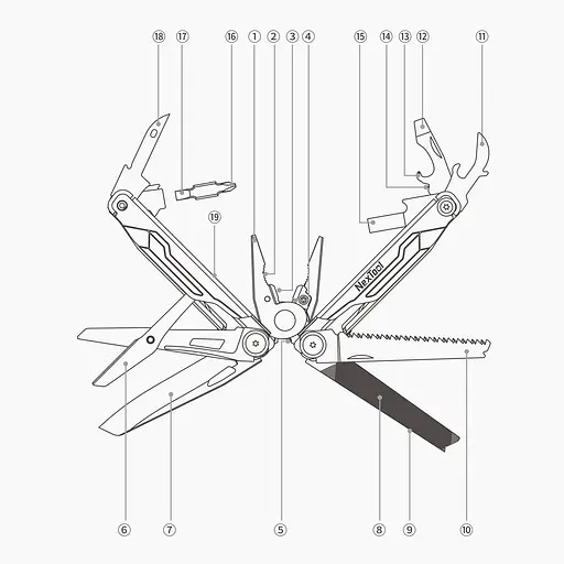 Мультитул Xiaomi Nextool Flagship Captain (NE20214) Silver - фото 5