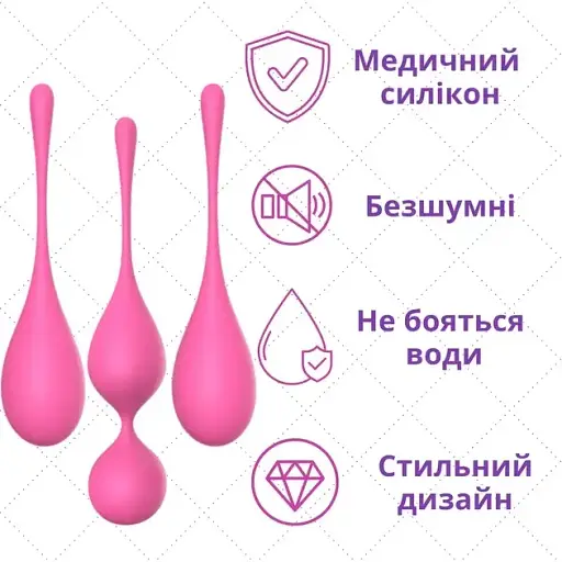 Набір вагінальних кульок I’MCUM Balance Pro Рожевий 3 шт (IM-KGE004) - фото 4