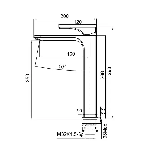 Смеситель для умывальника Koer KB-11010-05 высокий KR3483 Черный матовый - фото 2