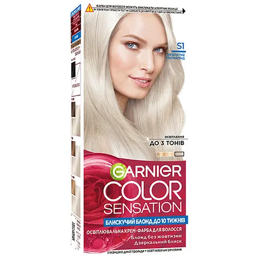 Фарба для волосся Garnier Color Sensation відтінок S1 попелястий ультраблонд 110 мл (C6297003)