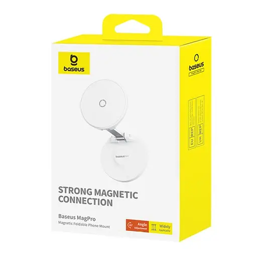 Тримач для телефону Baseus MagPro Magnetic Foldable Phone Mount (B10564101) White - фото 4