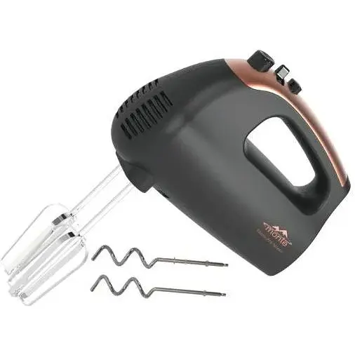 Monte Миксер MT-2007|700Вт|5 скоростей | турбо| 2 насадки | черный-бронзовый