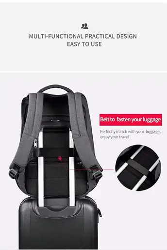 Рюкзак Tigernu T-B3361 15.6" серый - фото 2