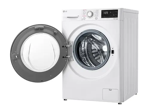 Стиральная машина LG фронтальная 9 кг 1400 A+++ 57 см дисплей пара инвертор белый - фото 4