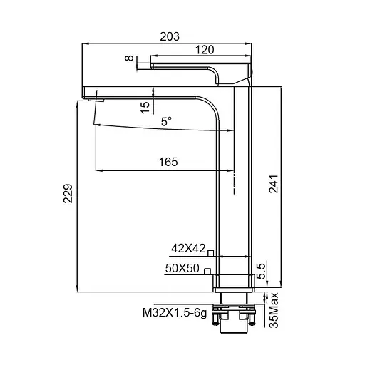 Змішувач для раковини Koer KB-11009-01 (KR3500) - фото 2
