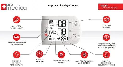 Тонометр ProMedica Bangle Smart з голосовим супроводом автоматичний на зап'ястя - фото 8