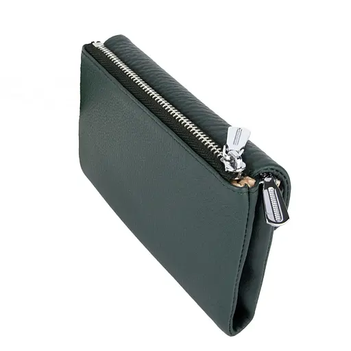 Гаманець жіночий шкіряний De Esse LC68308-94 зелений на магніті - фото 3