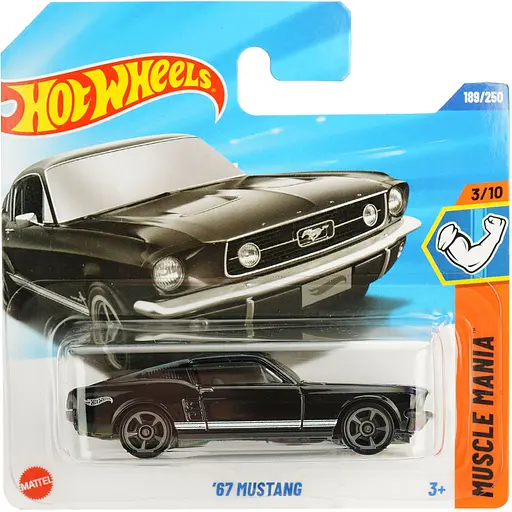 Базовая машинка Hot Wheels Muscle Mania67 Mustang черная (5785) JBB13-N521  