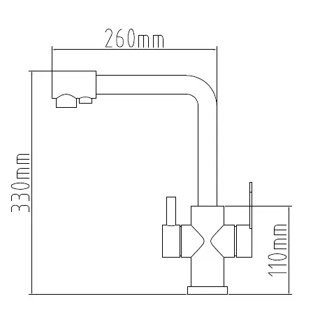 Смеситель для кухни с подключением к фильтру "Frosh" Nett FS-33 Нержавеющая сталь - фото 9