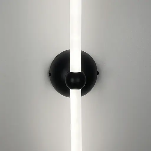 Лінійне бра у чорному корпусі з двома кріпленнями 92 см Арт. WJ 023/900-2 BK Line F - фото 2