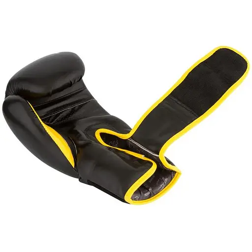 Перчатки боксерские PowerPlay PP 3018 Black/Yellow - 14 унций - фото 3