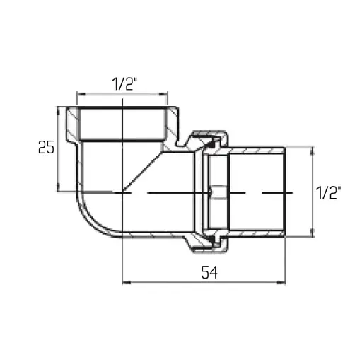 Угон Американка Icma 1/2" угловой No808 - фото 2