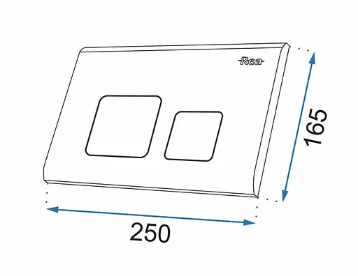 Кнопка змиву для інсталяції Rea F Light gold REA-E9853, Золотий - фото 4