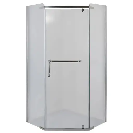 Душевая кабина с низким поддоном Mixxus Lines SCT01 -90x90x198-TR хром прозрачное стекло 6 мм MI6913, Универсальная, прозрачная, хром - фото 1