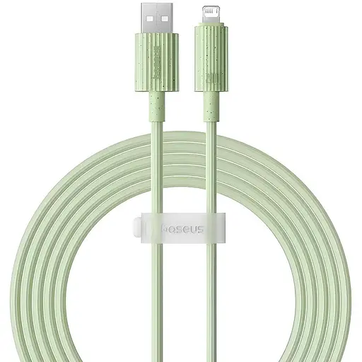 Дата кабель Baseus Habitat Series Fast Charging USB to Lightning 2.4A (2m) (P10360200) Natural Green