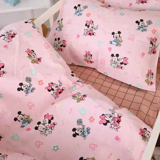 Наволочка MirSon Бязь Kids Time 20-0042 Pink Mikey Mouse 50х70 см рожева (2200009640575) - фото 6