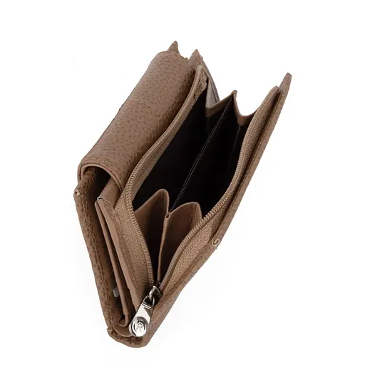 Гаманець жіночий шкіряний маленький Las Fernando 110-103 M коричневий - фото 3